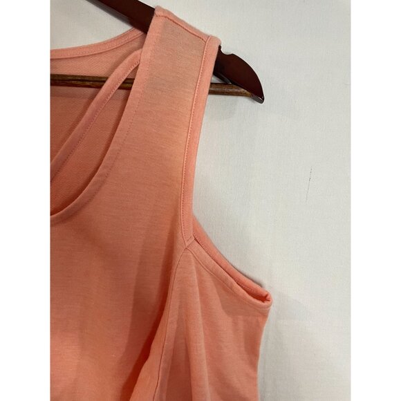 Torrid Women's Peach Racerback Tank Top Size 0 Polyester Rayon Blend - Picture 8 of 13